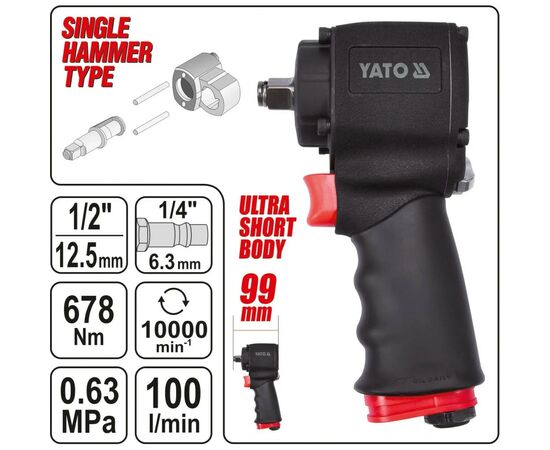 Гайковерт Yato пневматичний YT-09512 (YT-09512), зображення 5 Гайковерт Yato пневматичний YT-09512 (YT-09512), зображення 5