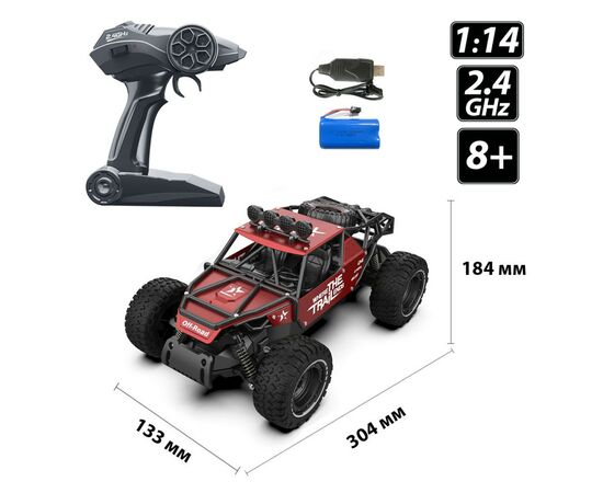 Радиоуправляемая игрушка Sulong Toys OFF-ROAD CRAWLER – RACE (матовый красный, металл. корпус, аккум.6V, 1:14) (SL-309RHMR), изображение 4 Радиоуправляемая игрушка Sulong Toys OFF-ROAD CRAWLER – RACE (матовый красный, металл. корпус, аккум.6V, 1:14) (SL-309RHMR), изображение 4