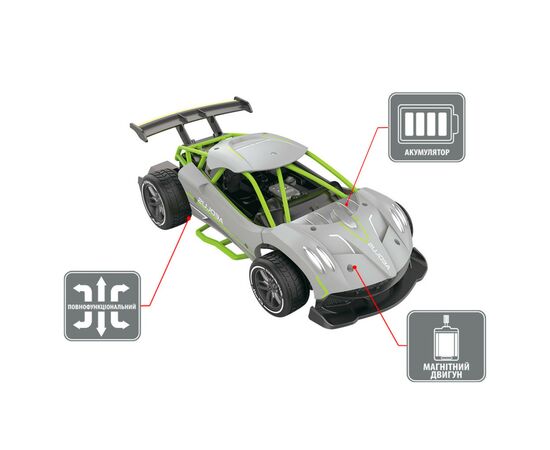 Радиоуправляемая игрушка Sulong Toys Speed racing drift – Aeolus (серый, 1:16) (SL-284RHG), изображение 3 Радиоуправляемая игрушка Sulong Toys Speed racing drift – Aeolus (серый, 1:16) (SL-284RHG), изображение 3