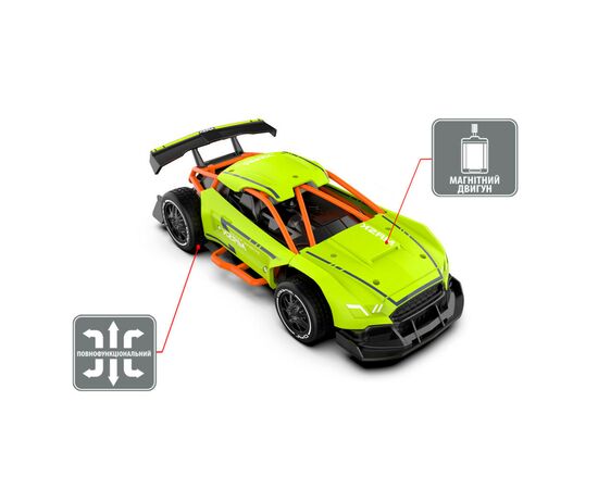 Радиоуправляемая игрушка Sulong Toys Speed racing drift – Mask (зеленый, 1:24) (SL-290RHGR), изображение 3 Радиоуправляемая игрушка Sulong Toys Speed racing drift – Mask (зеленый, 1:24) (SL-290RHGR), изображение 3