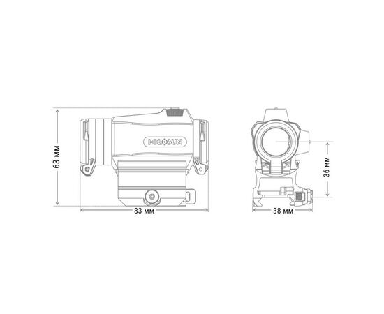 Приціл Holosun HE515CT-RD (747016), зображення 6 Приціл Holosun HE515CT-RD (747016), зображення 6