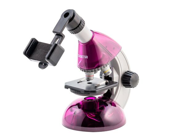 Микроскоп Sigeta Mixi с адаптером для смартфона 40x-640x Purple (65914), изображение 4 Микроскоп Sigeta Mixi с адаптером для смартфона 40x-640x Purple (65914), изображение 4