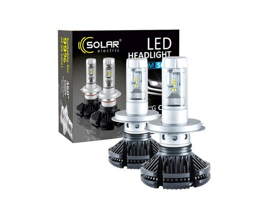 Автолампа SOLAR H4 12/24V 6000Lm 50W ZES Chip (8804), изображение 3 Автолампа SOLAR H4 12/24V 6000Lm 50W ZES Chip (8804), изображение 3