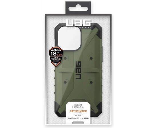 Чехол для моб. телефона Uag Apple iPhone 14 Pro Max Pathfinder, Olive (114063117272), изображение 9 Чехол для моб. телефона Uag Apple iPhone 14 Pro Max Pathfinder, Olive (114063117272), изображение 9