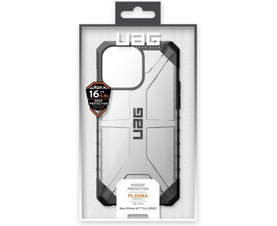 Чохол до моб. телефона Uag Apple iPhone 14 Pro Max Plasma, Ice (114067114343), зображення 9 Чохол до моб. телефона Uag Apple iPhone 14 Pro Max Plasma, Ice (114067114343), зображення 9