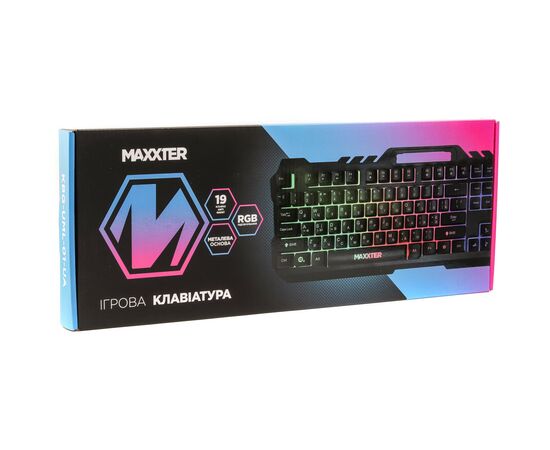 Клавиатура Maxxter KBG-UML-01-UA USB Black (KBG-UML-01-UA), изображение 6 Клавиатура Maxxter KBG-UML-01-UA USB Black (KBG-UML-01-UA), изображение 6