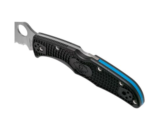 Нож Spyderco Endura 4 Thin Blue Line полусеррейтор (C10FPSBKBL), изображение 5 Нож Spyderco Endura 4 Thin Blue Line полусеррейтор (C10FPSBKBL), изображение 5