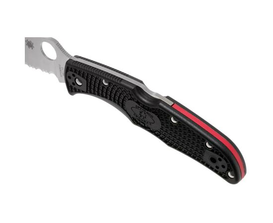 Нож Spyderco Endura 4 Thin Red Line полусеррейтор (C10FPSBKRD), изображение 5 Нож Spyderco Endura 4 Thin Red Line полусеррейтор (C10FPSBKRD), изображение 5