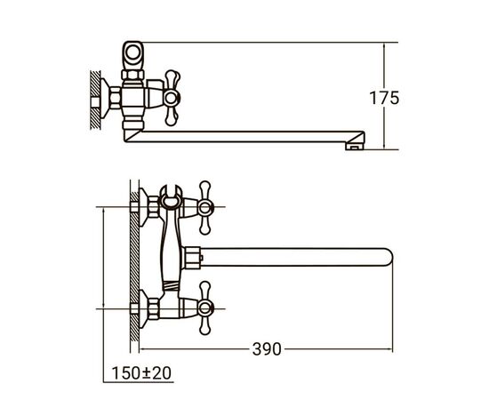 Смеситель AQUATICA PM-2C257C, изображение 6 Смеситель AQUATICA PM-2C257C, изображение 6