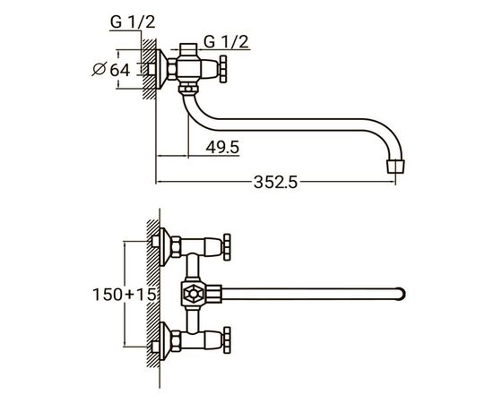 Смеситель AQUATICA QN-2C458C, изображение 6 Смеситель AQUATICA QN-2C458C, изображение 6