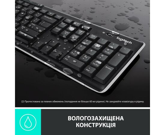 Клавиатура Logitech K270 Wireless UA Black (920-003738), изображение 5 Клавиатура Logitech K270 Wireless UA Black (920-003738), изображение 5