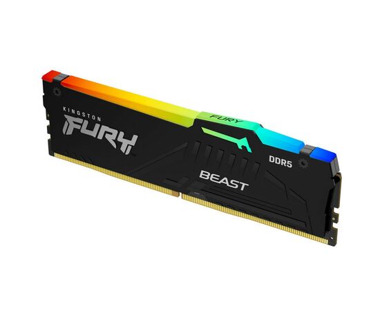 Модуль памяти для компьютера DDR5 16GB 5600 MHz FURY Beast RGB Kingston Fury (ex.HyperX) (KF556C40BBA-16), изображение 2 Модуль памяти для компьютера DDR5 16GB 5600 MHz FURY Beast RGB Kingston Fury (ex.HyperX) (KF556C40BBA-16), изображение 2