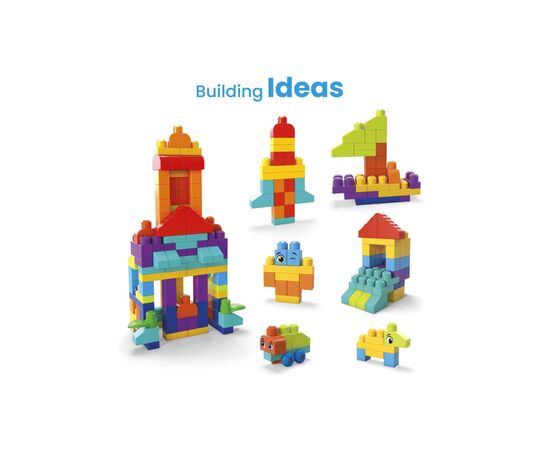 Конструктор Mega Bloks Большой в мешке (150 деталей) (HHM96), изображение 5 Конструктор Mega Bloks Большой в мешке (150 деталей) (HHM96), изображение 5