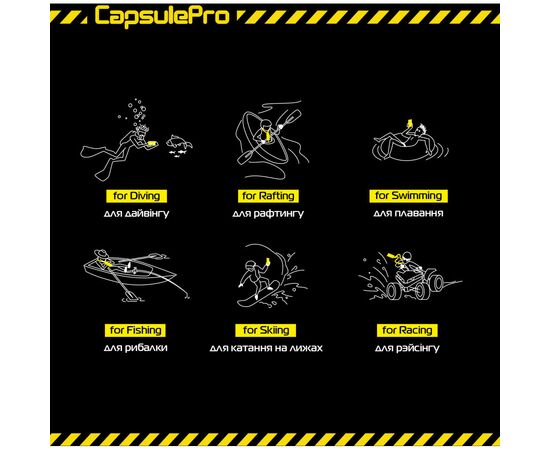 Чехол для моб. телефона Armorstandart CapsulePro Waterproof Floating Case Yellow (ARM59235), изображение 2 Чехол для моб. телефона Armorstandart CapsulePro Waterproof Floating Case Yellow (ARM59235), изображение 2