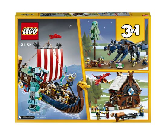 Конструктор LEGO Creator Корабель вікінгів і Мідгардський змій (31132), зображення 10 Конструктор LEGO Creator Корабель вікінгів і Мідгардський змій (31132), зображення 10