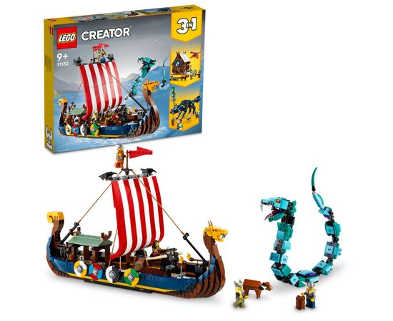 Конструктор LEGO Creator Корабель вікінгів і Мідгардський змій (31132), зображення 2 Конструктор LEGO Creator Корабель вікінгів і Мідгардський змій (31132), зображення 2