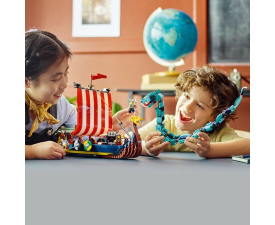 Конструктор LEGO Creator Корабель вікінгів і Мідгардський змій (31132), зображення 3 Конструктор LEGO Creator Корабель вікінгів і Мідгардський змій (31132), зображення 3