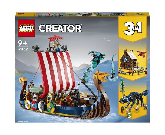 Конструктор LEGO Creator Корабль викингов и Мидгардский змей (31132)