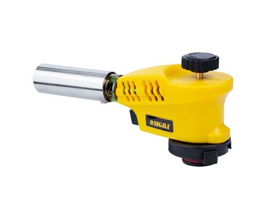 Газовый паяльник Sigma с регулировкой пламени сверху и пьезоподжигом 20мм 153мм (2901431), изображение 2 Газовый паяльник Sigma с регулировкой пламени сверху и пьезоподжигом 20мм 153мм (2901431), изображение 2