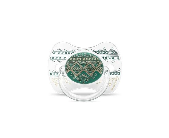 Пустушка Suavinex Couture 4-18 міс темно-зелена (304223)