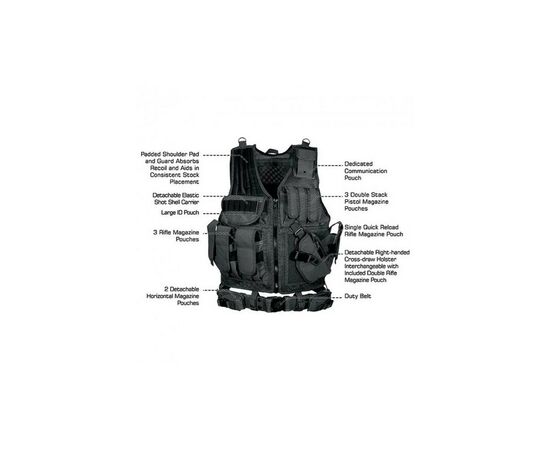 Жилет разгрузочный Leapers Black (PVC-V547BT), изображение 5 Жилет разгрузочный Leapers Black (PVC-V547BT), изображение 5