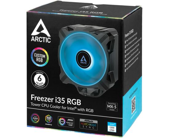 Кулер для процессора Arctic Freezer i35 RGB (ACFRE00096A), изображение 8 Кулер для процессора Arctic Freezer i35 RGB (ACFRE00096A), изображение 8
