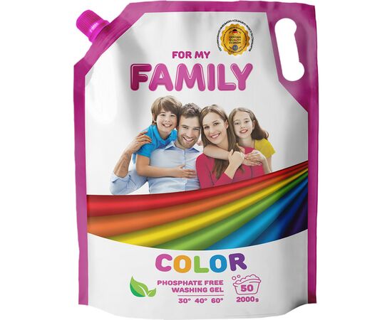 Гель для стирки Family 2K для цветных вещей 2 кг (4260637721204)