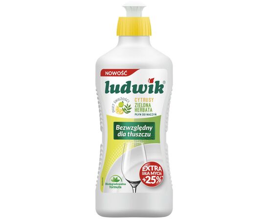 Средство для ручного мытья посуды Ludwik Цитрус и зеленый чай 450 г (5900498028379)