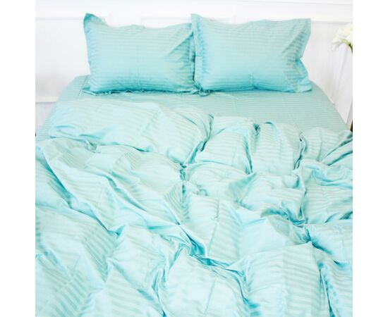 Підковдра MirSon Satin Stripe 30-0015 Green Wave 160х220 см (2200005253380)