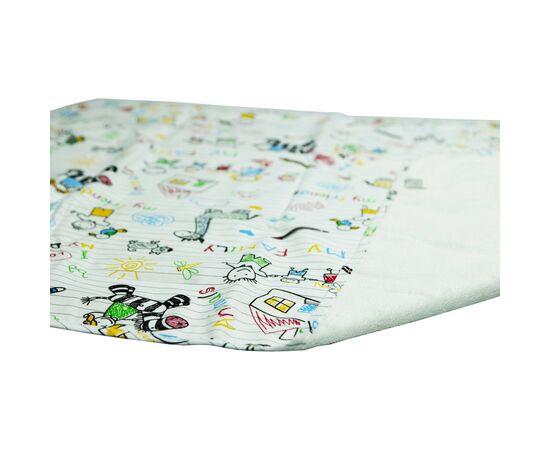 Пелюшки для малюків Еко Пупс Eco Cotton непромокаюча двостороння 65 х 90 см Дитячий малюнок My Family (EPG10N-6590mf), зображення 3 Пелюшки для малюків Еко Пупс Eco Cotton непромокаюча двостороння 65 х 90 см Дитячий малюнок My Family (EPG10N-6590mf), зображення 3