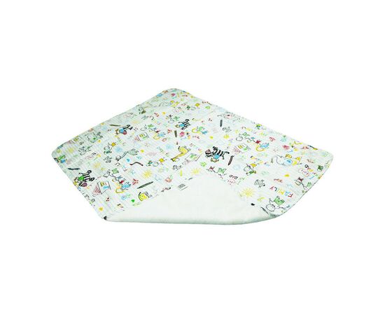 Пеленки для младенцев Еко Пупс Eco Cotton непромокаемая двухсторонняя 65 х 90 см Детский рисунок My Family (EPG10N-6590mf)
