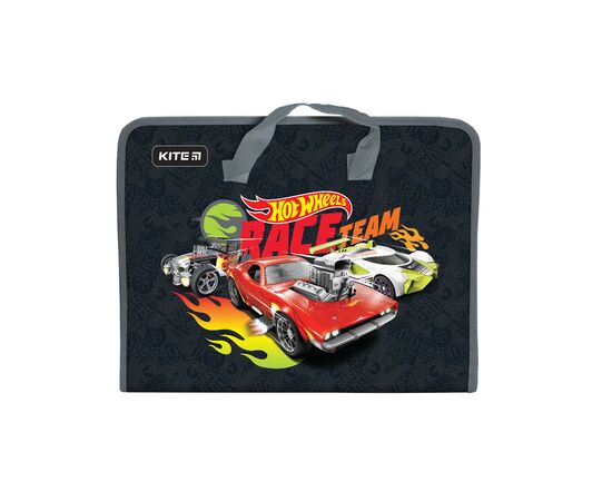 Папка - портфель Kite A4 на блискавці Hot Wheels, 1 відділення (HW22-202)