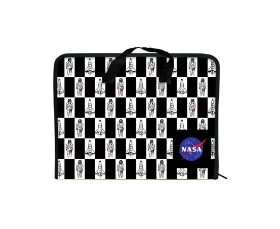 Папка - портфель Kite A4 на блискавці NASA, 1 відділення (NS21-202)