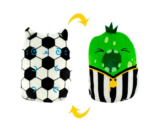 Мягкая игрушка Cats vs Pickles 2 в 1 – Котик и огурец Футбол (CVP2200-2), изображение 4 Мягкая игрушка Cats vs Pickles 2 в 1 – Котик и огурец Футбол (CVP2200-2), изображение 4