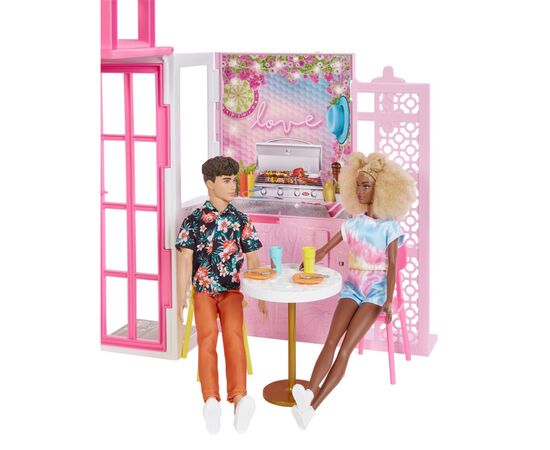 Ігровий набір Barbie Портативний будиночок 2-поверховий (HCD47), зображення 3 Ігровий набір Barbie Портативний будиночок 2-поверховий (HCD47), зображення 3