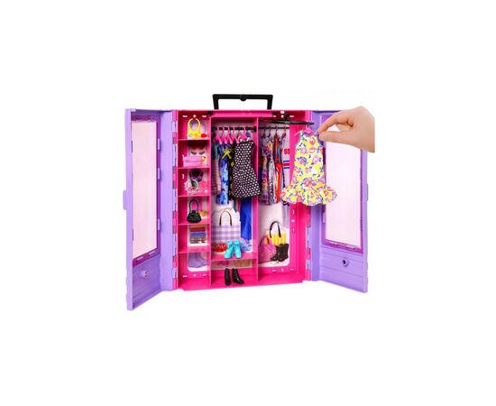 Ігровий набір Barbie Бузкова шафа для одягу (HJL65), зображення 4 Ігровий набір Barbie Бузкова шафа для одягу (HJL65), зображення 4
