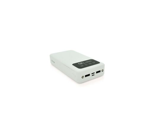 Батарея универсальная Linkage 20000mAh Input:Type-C/Micro-USB, Output:USB-A*2(2.1A), White/Black (LKP-27 / 28373), изображение 2 Батарея универсальная Linkage 20000mAh Input:Type-C/Micro-USB, Output:USB-A*2(2.1A), White/Black (LKP-27 / 28373), изображение 2