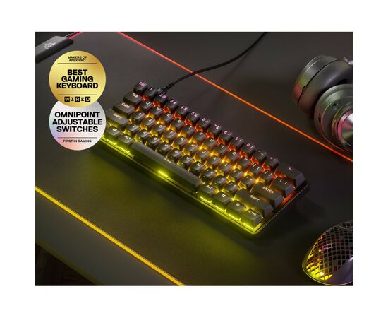 Клавиатура SteelSeries Apex Pro Mini USB UA Black (SS64820), изображение 6 Клавиатура SteelSeries Apex Pro Mini USB UA Black (SS64820), изображение 6