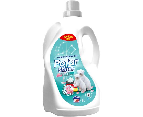Гель для прання Polar Shine 2 в 1 Універсальний з додаванням кондиціонеру 5 л (4823069707446)