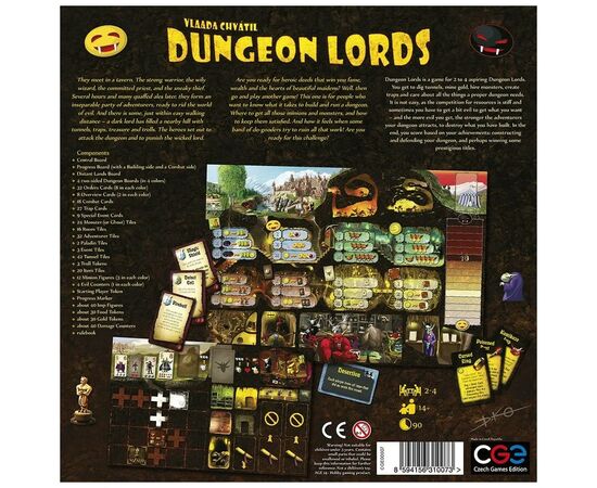 Настольная игра Czech Games Edition Dungeon Lords (Лорды Подземелий) англ. (8594156310073), изображение 9 Настольная игра Czech Games Edition Dungeon Lords (Лорды Подземелий) англ. (8594156310073), изображение 9