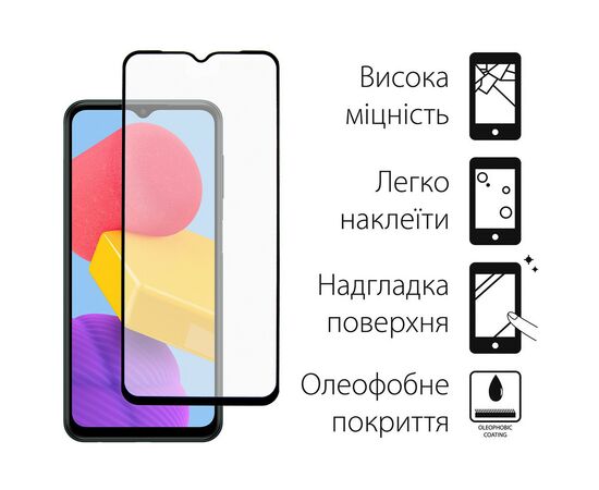 Стекло защитное Dengos Full Glue Samsung Galaxy M13 (black) (TGFG-229), изображение 3 Стекло защитное Dengos Full Glue Samsung Galaxy M13 (black) (TGFG-229), изображение 3
