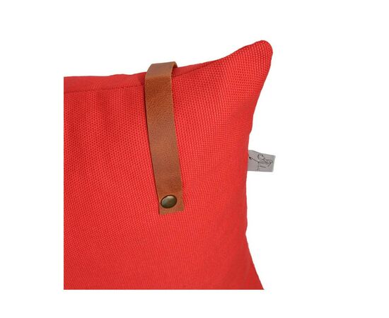 Подушка Прованс Декоративная Scarlet с кожаным декором 45х45 (4823093421394), изображение 2 Подушка Прованс Декоративная Scarlet с кожаным декором 45х45 (4823093421394), изображение 2