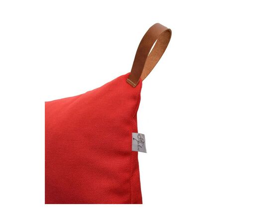 Подушка Прованс Декоративная Scarlet с кожаным хлястиком 45х45 (4823093421424), изображение 2 Подушка Прованс Декоративная Scarlet с кожаным хлястиком 45х45 (4823093421424), изображение 2