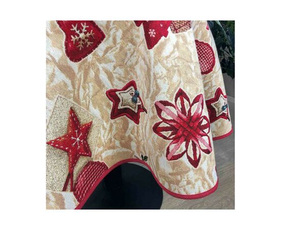 Скатерть Прованс Гобеленовая круглая новогодняя в пряностях (4823093435520), изображение 2 Скатерть Прованс Гобеленовая круглая новогодняя в пряностях (4823093435520), изображение 2