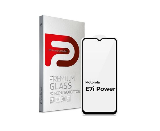 Стекло защитное Armorstandart Full Glue Motorola E7i Power Black (ARM65481)