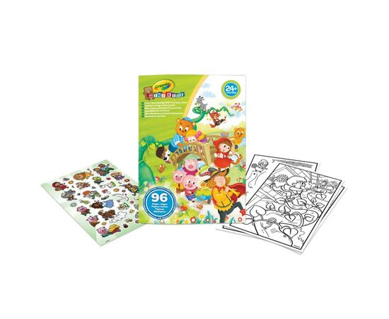 Набір для творчості Crayola Mini Kids Розмальовка Улюблені казки, 96 сторінок та додатково наліпки (25-1081)