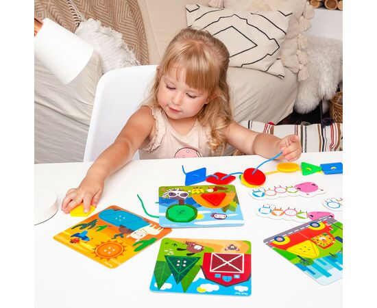 Развивающая игрушка Vladi Toys Игра-шнуровка Fisher Price Maxi-пуговицы (укр) (VT2905-22), изображение 6