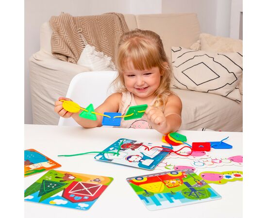 Развивающая игрушка Vladi Toys Игра-шнуровка Fisher Price Maxi-пуговицы (укр) (VT2905-22), изображение 7