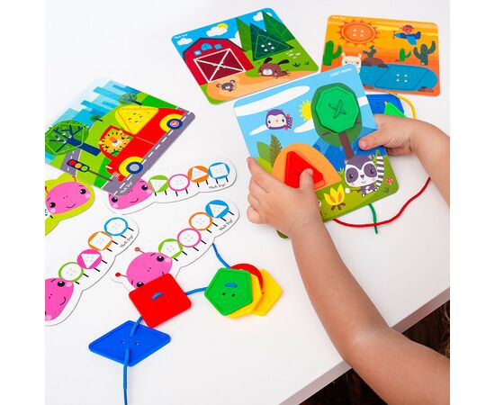 Развивающая игрушка Vladi Toys Игра-шнуровка Fisher Price Maxi-пуговицы (укр) (VT2905-22), изображение 8