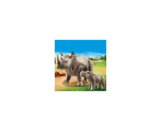 Конструктор Playmobil Family fun Носорог с детенышем (70357), изображение 2 Конструктор Playmobil Family fun Носорог с детенышем (70357), изображение 2
